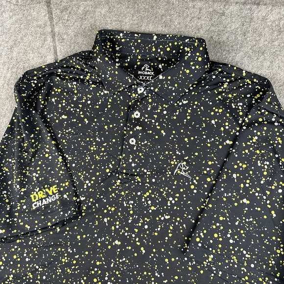 Rhoback Polo Shirt Mens 3XL XXXL Drive Change Golf Performance Logo Limited RARE - Picture 1 of 8